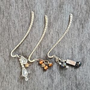 HANDMADE metal pearl beaded glass handmade bookmarks